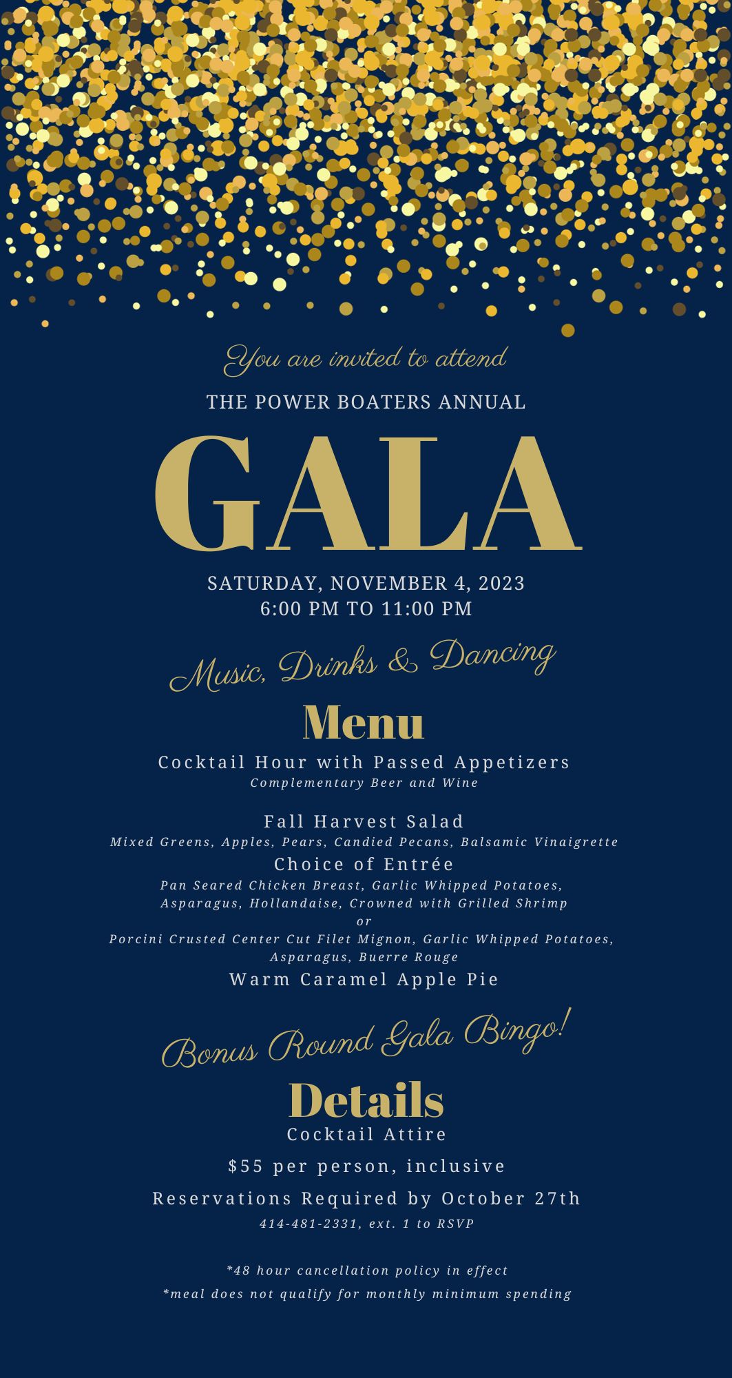 All Aboard! Power Boater's Gala on November 4th, 2023 - RSVP Now